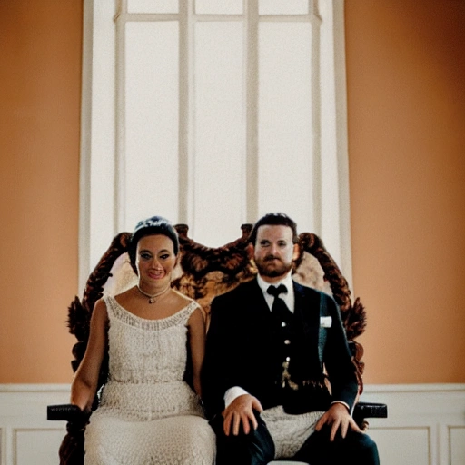  couple in a throne