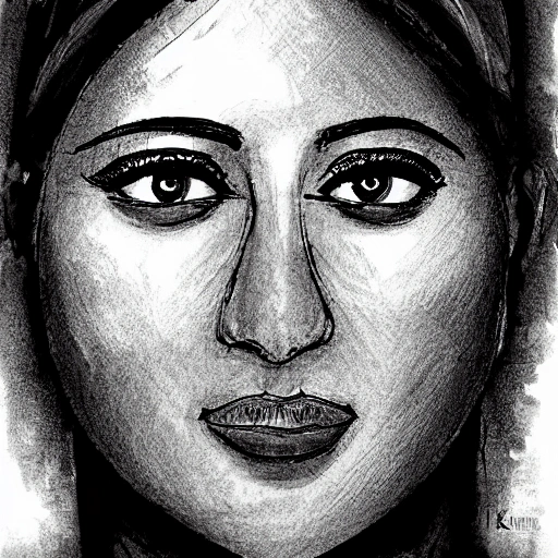 katrina face illustration