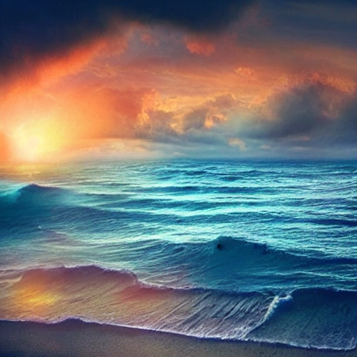 /Imagine Prompt: Ocean sunset, sailboats, seagulls, waves crashing, clouds, Matte Painting.

