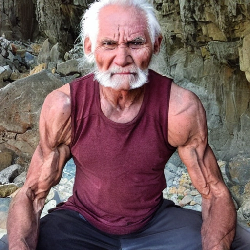 Strong Old Man Everest Arthub ai