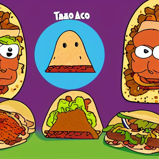 , Cartoon .taco. .stone .man 