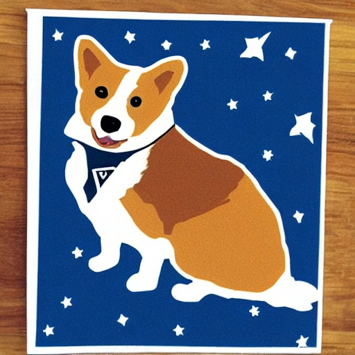 corgi poopy in the space