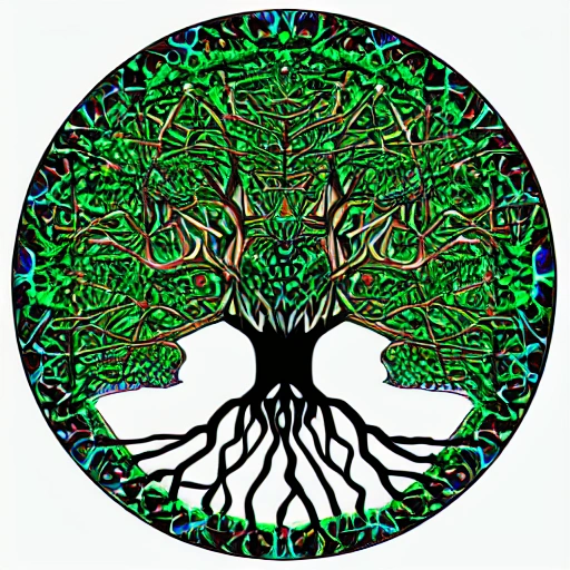 sacred tree of life, Trippy, 3D