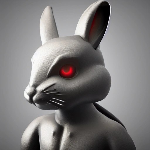 complex 3d render ultra-detailed, cyber rabbit, Science Fiction, 8k