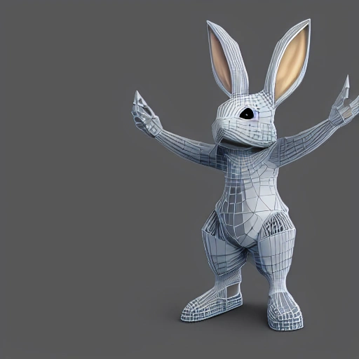 complex 3d render ultra-detailed, cyber rabbit, Science Fiction, 8k