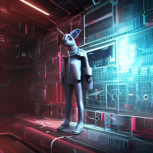 complex 3d render ultra-detailed, cyber rabbit, Science Fiction, cyber punk