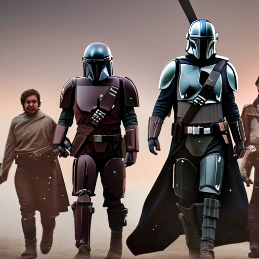 mandalorian clan style, ultra-4k,  8k , realistic, star wars background
