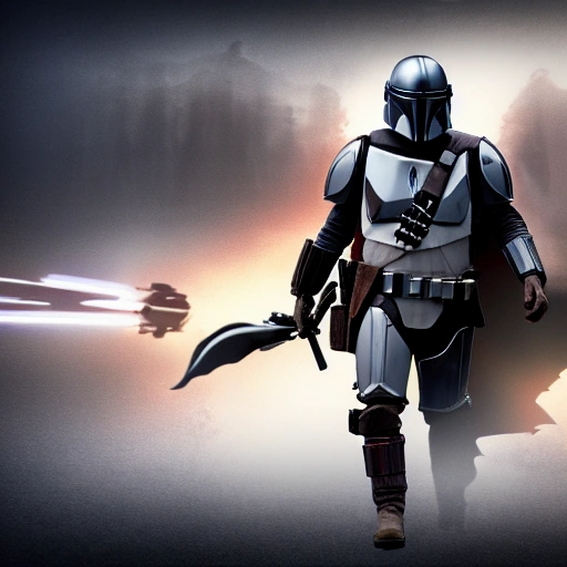 mandalorian clan style,  8k , realistic, fighting ultra 4k, star wars background