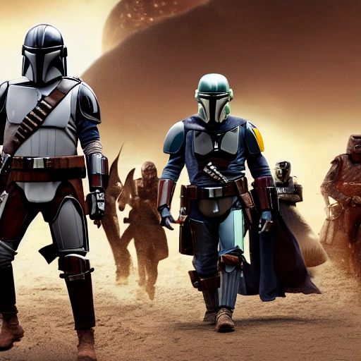 mandalorian clan style,  8k , realistic, fighting ultra 4k, star wars background