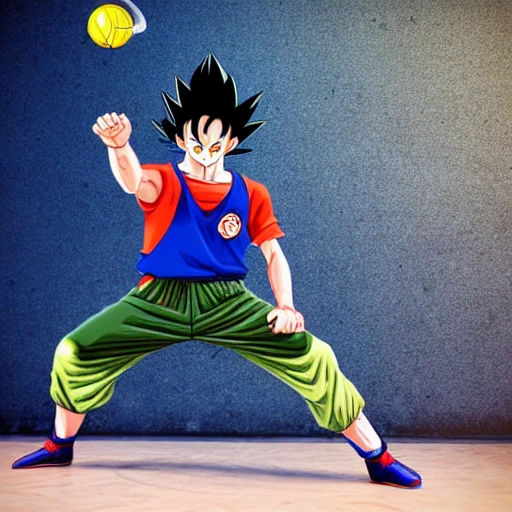 Dragon Ball Handball player shooting

