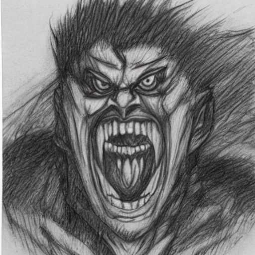 Berserk rage 
, Pencil Sketch