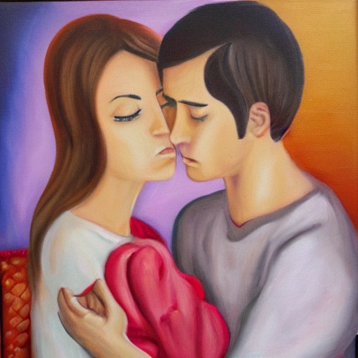 dia san valentin, Oil Painting