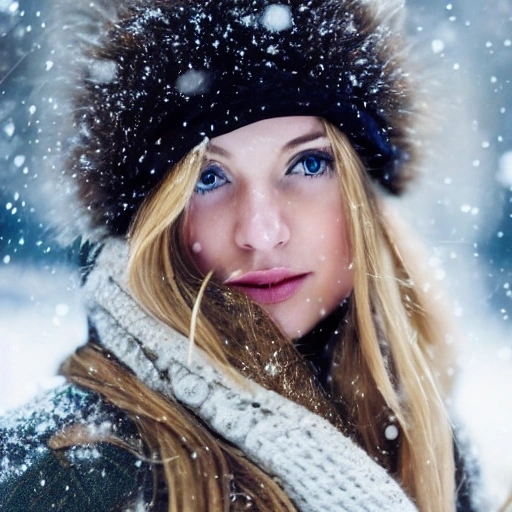 professional portrait photograph of a gorgeous Norwegian girl in winter clothing with long wavy blonde hair, sultry flirty look, (freckles), gorgeous symmetrical face, cute natural makeup, wearing elegant warm winter fashion clothing, ((standing outside in snowy city street)), stunning modern urban environment, ultra realistic, concept art, elegant, highly detailed, intricate, sharp focus, depth of field, f/1.8, 85mm, medium shot, mid shot, (((professionally color graded))), bright soft diffused light, (volumetric fog), trending on instagram, hdr 4k, 8k