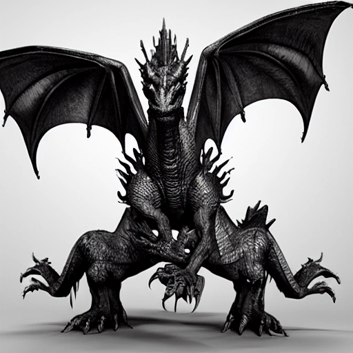 dragon, 3D, zombie