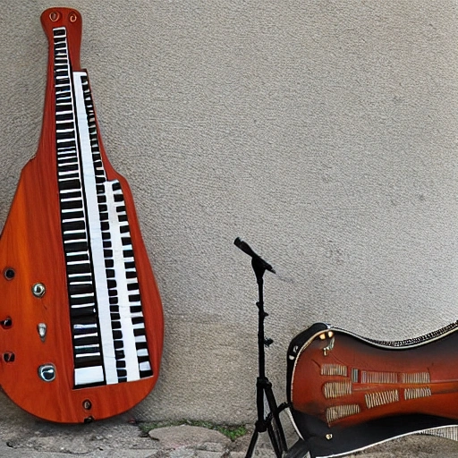 Instrumentos musicales cayendo desde el cielo