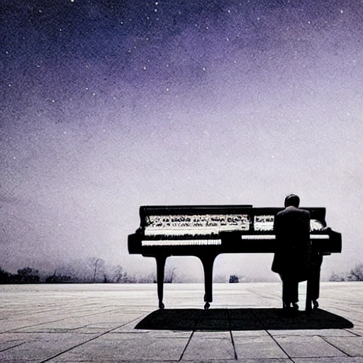 Sad men, alone, watching the sky, ten pianos flying , Trippy, really 