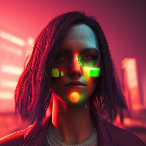 side close up portrait of a cyberpunk girl, detailed face, spotlight, cyberpunk city, wired, multicolored, vibrant high contrast, hyperrealistic, photografic, 8k, epic ambient light, octane render, 3D