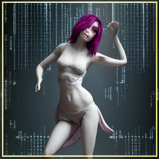 complex 3d render ultra detailed of a beautiful porcelain girl, 150 mm, beautiful studio soft light, rim light, vibrant details, luxurious cyberpunk, lace, hyperrealistic, microchip, elegant, beautiful background, octane render, 8k