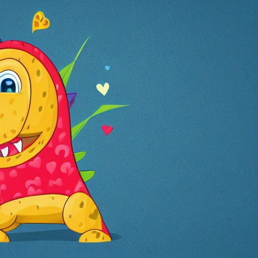 create a cute smiling dinosaur in doctor dress in HD 4k quality with background decorations for valentine's day