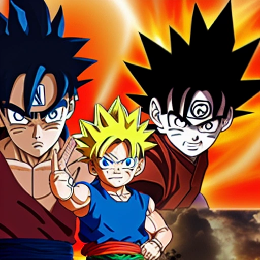 goku, naruto, luffy, saitama