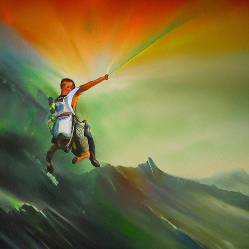 Mixwell, oil painting, 8k, background: "ascent"