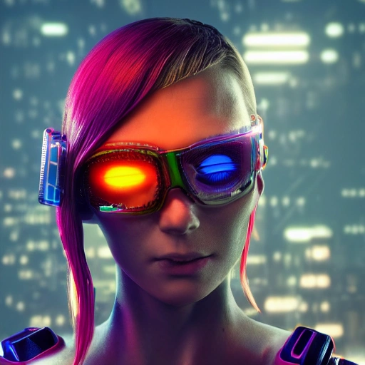 side close up portrait of 1 cyberpunk girl, detailed face, spotlight, cyberpunk city, wired, multicolored, vibrant high contrast, hyperrealistic, photografic, 8k, epic ambient light, octane render