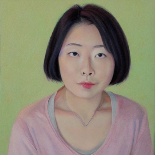 Chiba Miyuki, Real Photo, , Oil Painting, - Arthub.ai