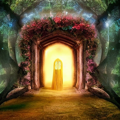 A magical portal that inside you can see a different place 