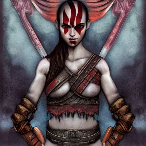 god of war girl,symmetry