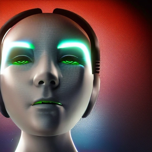 Create a hiperrealistic, futuristic image of an artificial intel ...