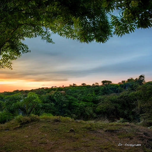 naturaleza mochilero atardecer