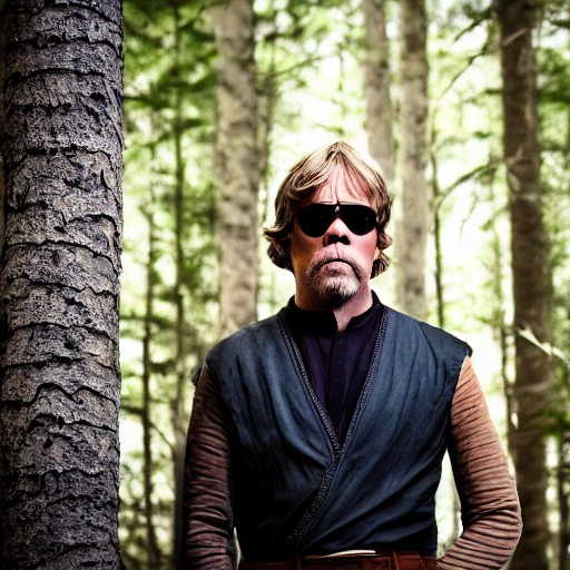 professional portrait photograph of a luke skywalker in forest with sun glasses, photograph