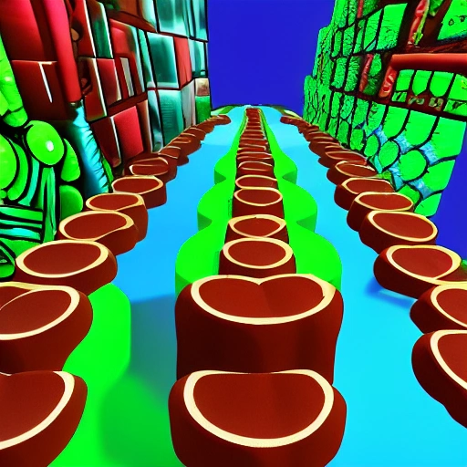 amongus game, 3D, Trippy