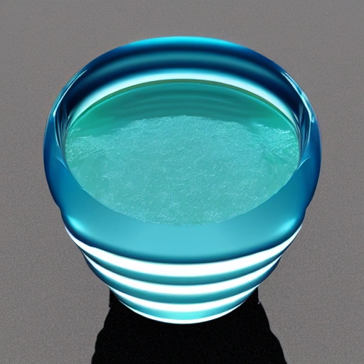 vaso de agua, 3D