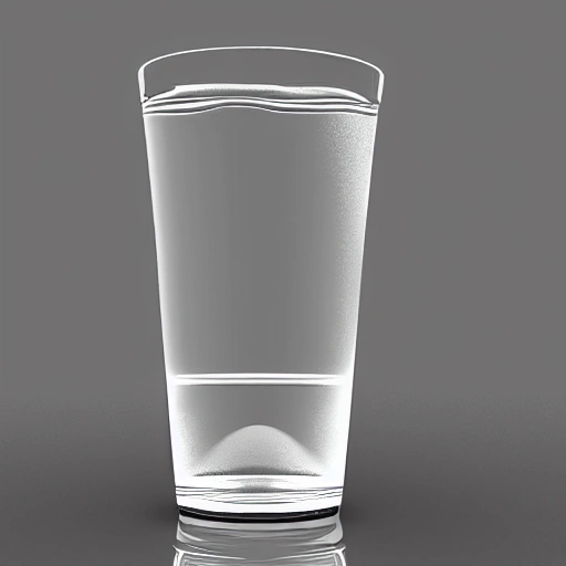 vaso de agua, 3D, Trippy