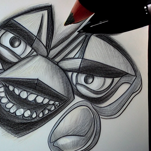 , 3D, Trippy, Cartoon, Pencil Sketch