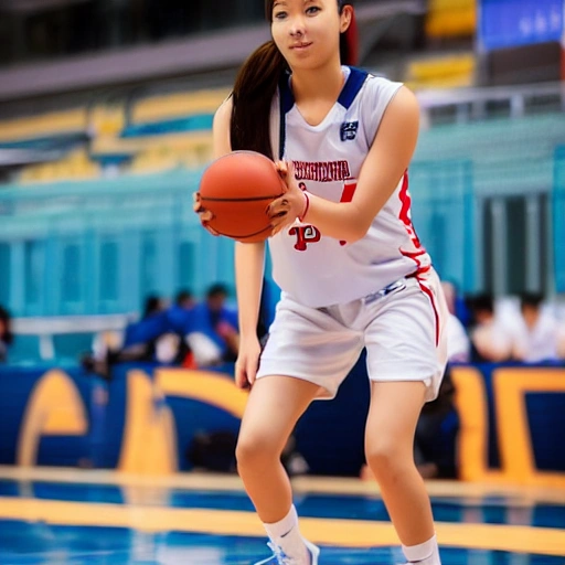 a beautiful girl basketball player in hong kong
