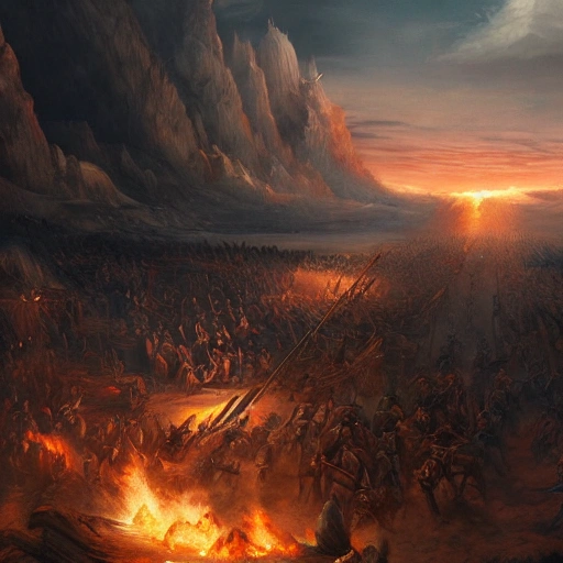 Award-winning, 4K digital picture. Detailed and intricate depiction of the vision of the chariot of fire of the prophet ezekiel, masterfully capturing the drama of the scene. Beautiful lighting and cinematic composition make this piece a true masterpiece, trending on artstation