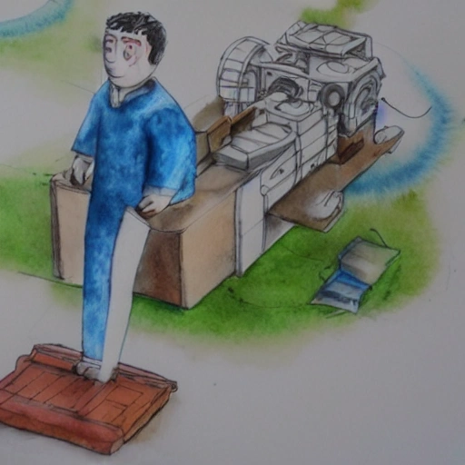 ingeniero en sistemas desarrollando sueños, Water Color, 3D