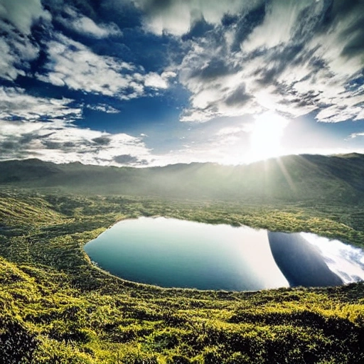 fotografo tomando una foto al paisaje mas bonito del mundo, hyperrealism