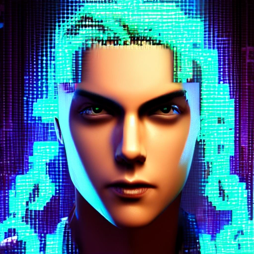 gamer, cyberpunk, detailed face
