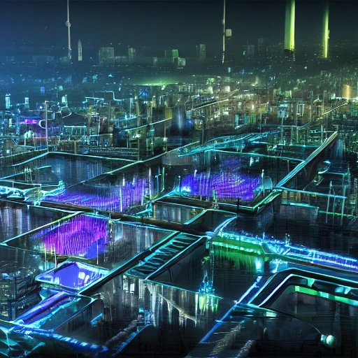 ciberpunk city, spotlight, realistic, high quality, detailed, neon ligths, hyperrealistic, render

