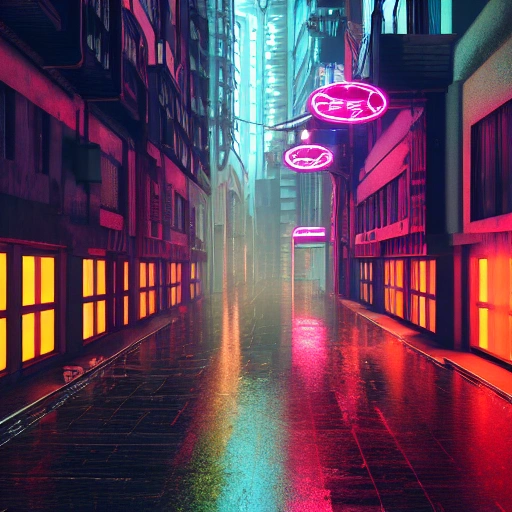 alley, neon city, spotlight, realistic, high quality, detailed, neon ligths, , render, rain, futuristic, 1.8, 1:8, 4k, 8k, detailed street, detailed, octane render, neon signs, night, raining, ray traicing


