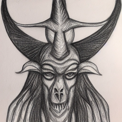 baphomet line drawing