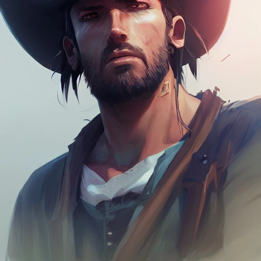 arcane style, cowboy, young,
 detailed waist up portrait, cell shaded, 4 k, concept art, by wlop, ilya kuvshinov, artgerm, krenz cushart, greg rutkowski, pixiv. cinematic dramatic atmosphere, sharp focus, volumetric lighting, cinematic lighting, studio quality