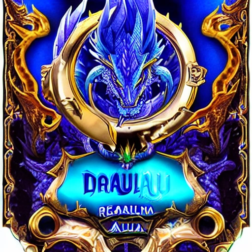 Dragon azul ultra realista