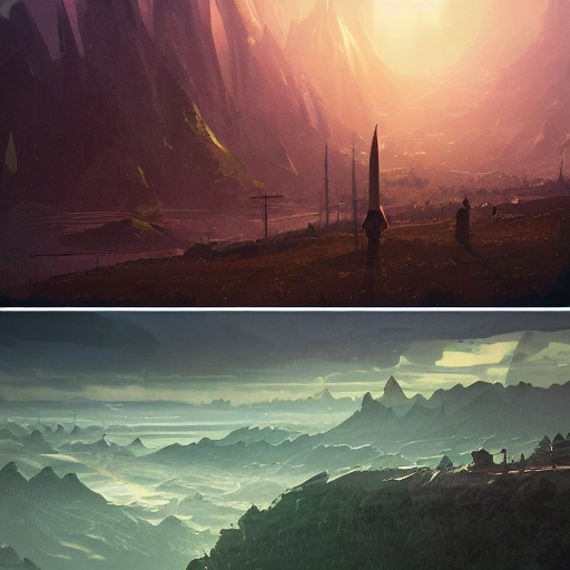 Authentic illustrations of different cities in The Lord of the Rings,Magnificent super wide angle,high quality, 8k,high resolution, city landscape, side scrolling, Rule of Thirds, 4K, Retrofuturism,by makoto shinkai,Anton Fadeev, thomas kinkade,greg rutkowski

