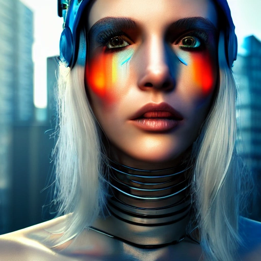 side close up portrait of 1 cyberpunk girl, detailed face, spotlight, cyberpunk city, wired, multicolored, vibrant high contrast, hyperrealistic, photografic, 8k, epic ambient light, octane render