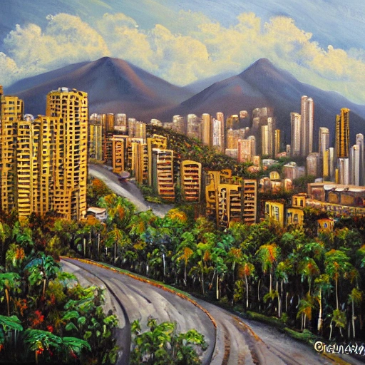 caracas, Oil Painting