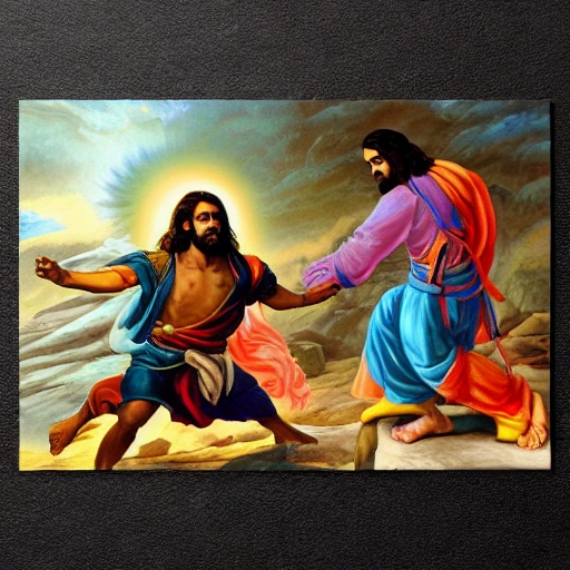 Vishnu peleando contra Jesus en pelea epica
, 3D